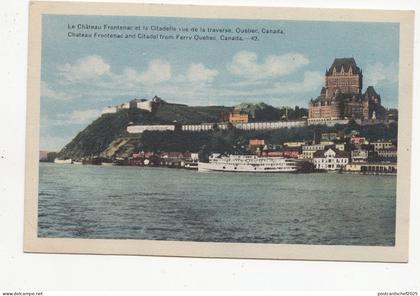B77605 le chateau frontenac et la citadelle quebec  canada scan front/back image