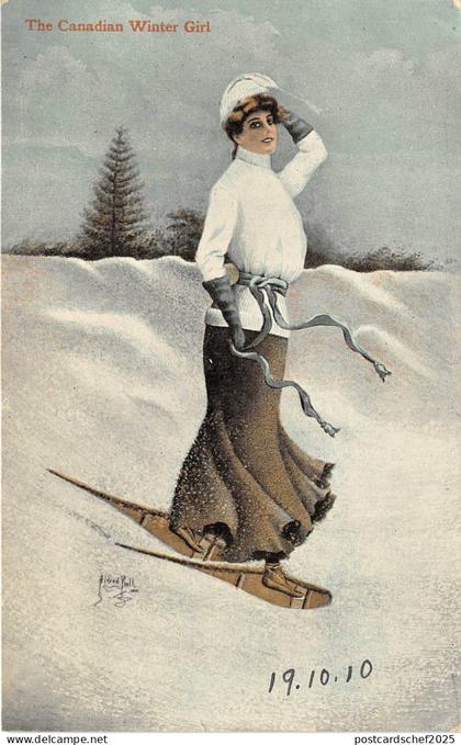 br105515 canadian winter girl canada mount royal montreal  canada