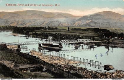br105833 thomson river and bridge at  kamloops canada british columbia