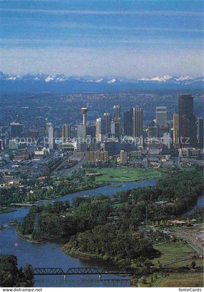 Calgary Alberta Canada Panorama Downtown Rocky Mountains