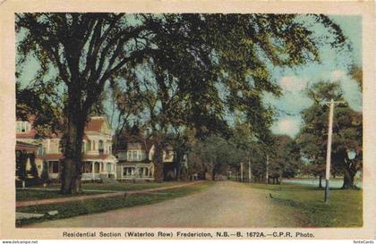 Fredericton New Brunswick Canada Residential Section Waterloo Row