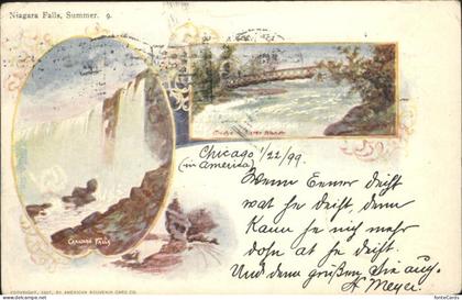 Niagara Falls Ontario Niagara Falls in winter Canadian Falls Kuenstlerkarte