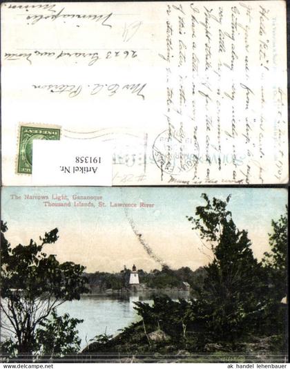 191358,Ontario Thousand Islands St Lawrence River The Narrows Light Gananoque Leuchtturm