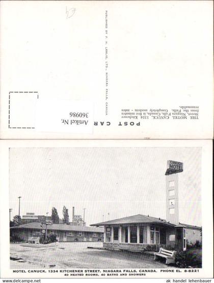 360986,Canada Ontario Niagara Falls Kitchener Street Motel Canuck