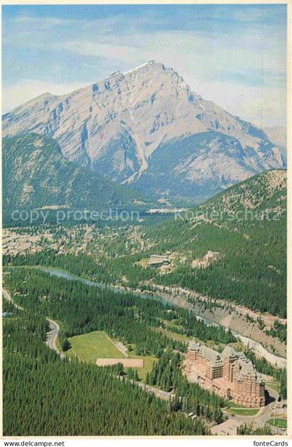 Banff  Alberta Canada Banff Springs Hotel Canadian Rockies aerial view