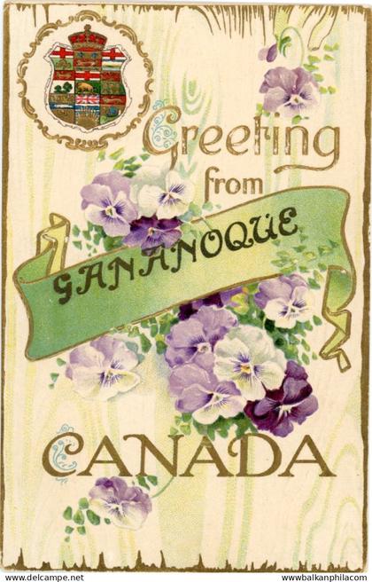 Canada Gananoque Greetings postcard