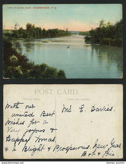 Canada Old Postcard Sherbrooke - Magog River Scene P.Q.