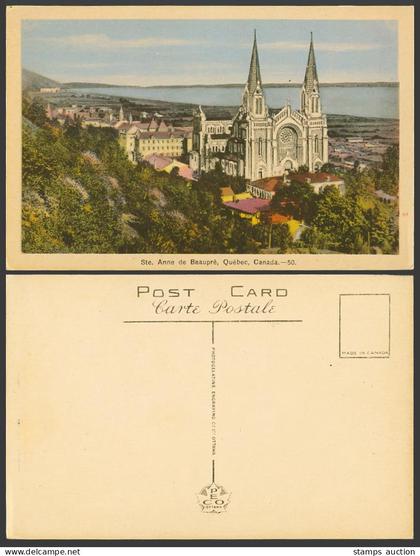 Canada Old Postcard Ste-Anne de Beaupre Beaupré Quebec, Panorama General View 50