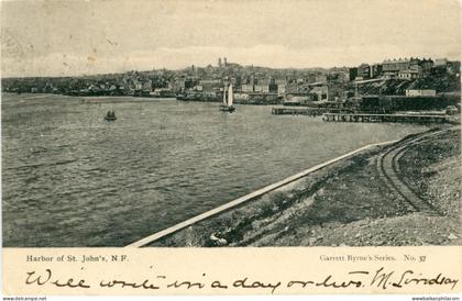 Canada St John's Harbour 1906 to Newark USA