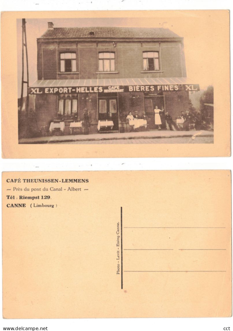 Canne  Kanne  Riemst  Café Theunissen-Lemmens   Près du pont du Canal Albert   PUB XL Export Helles Bières fines