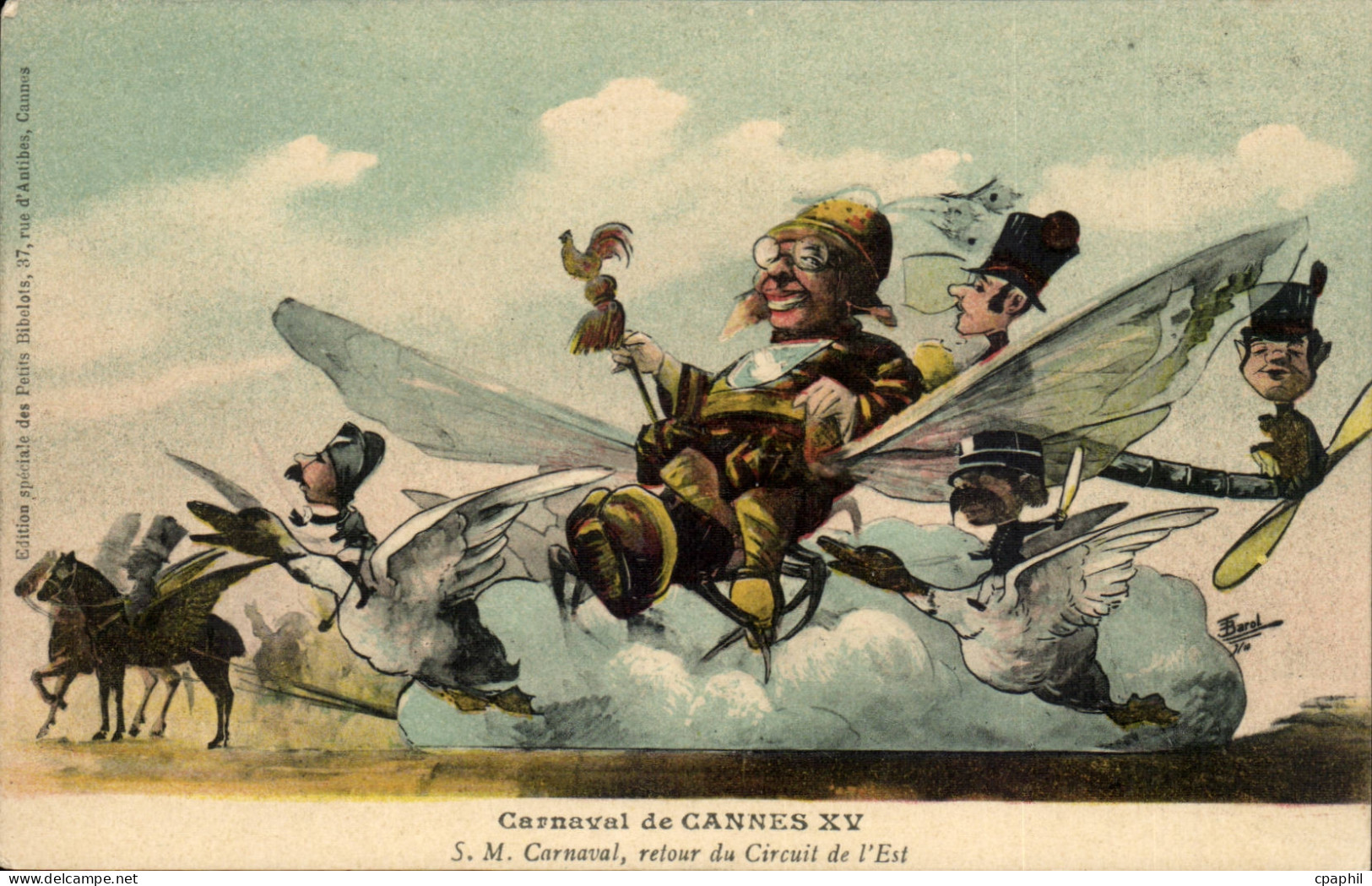 Cannes - Carnaval de Cannes X V - Humour - avion - airplane - CPA