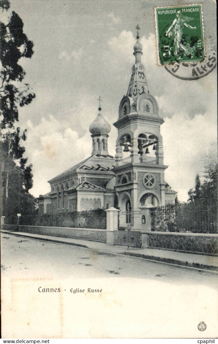 Cannes CPA Eglise Russe (Russian church)