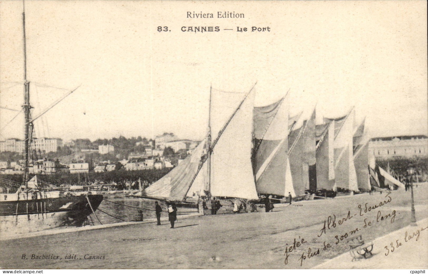 Cannes CPA le port (bateaux)