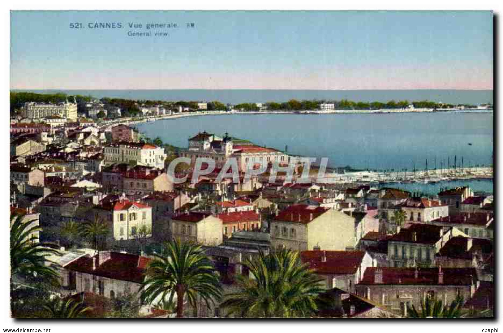 Cannes CPA Vue generale