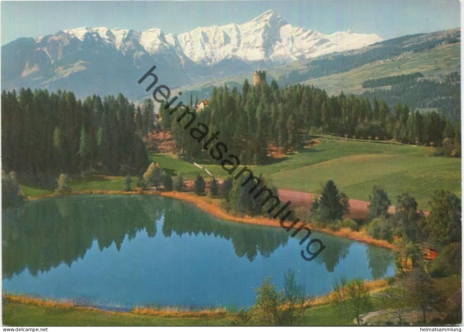 Canovasee - Domleschg mit Piz Beverin - AK Grossformat - Verlag Photohaus Geiger Flims