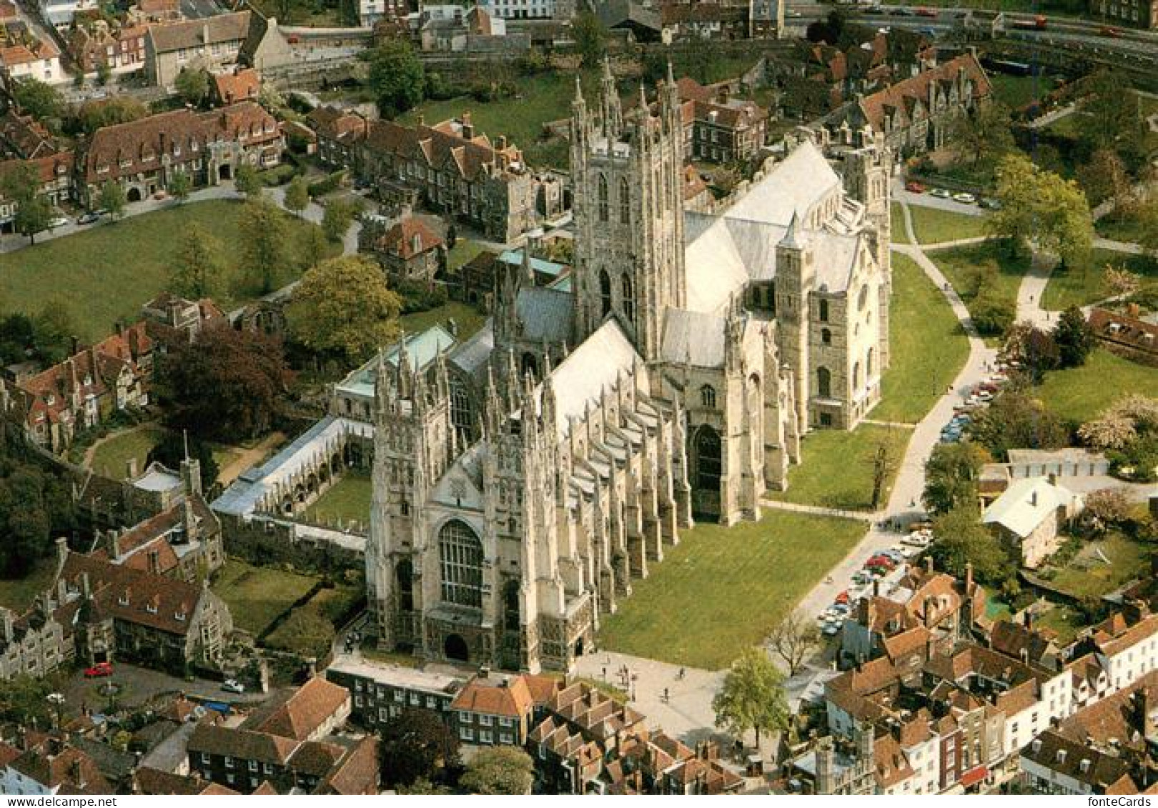 Canterbury  Kent UK Canterbury Cathedral Aerial view