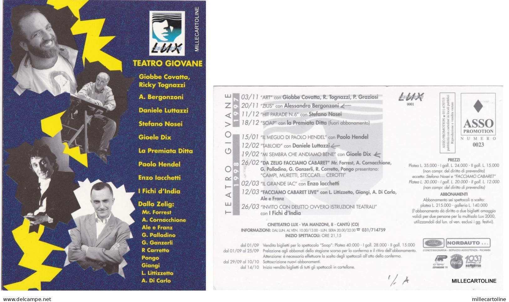 # CANTU': CINETEATRO LUX- STAGIONE 1998 - 98 - VARI ATTORI..