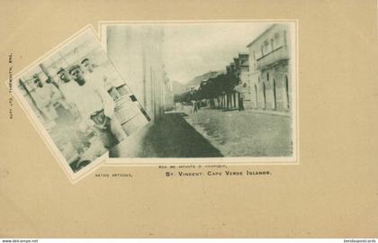 cape verde, SÃO VICENTE, Native Artizans, Rua do Infante d'Henrique (1900s) Postcard