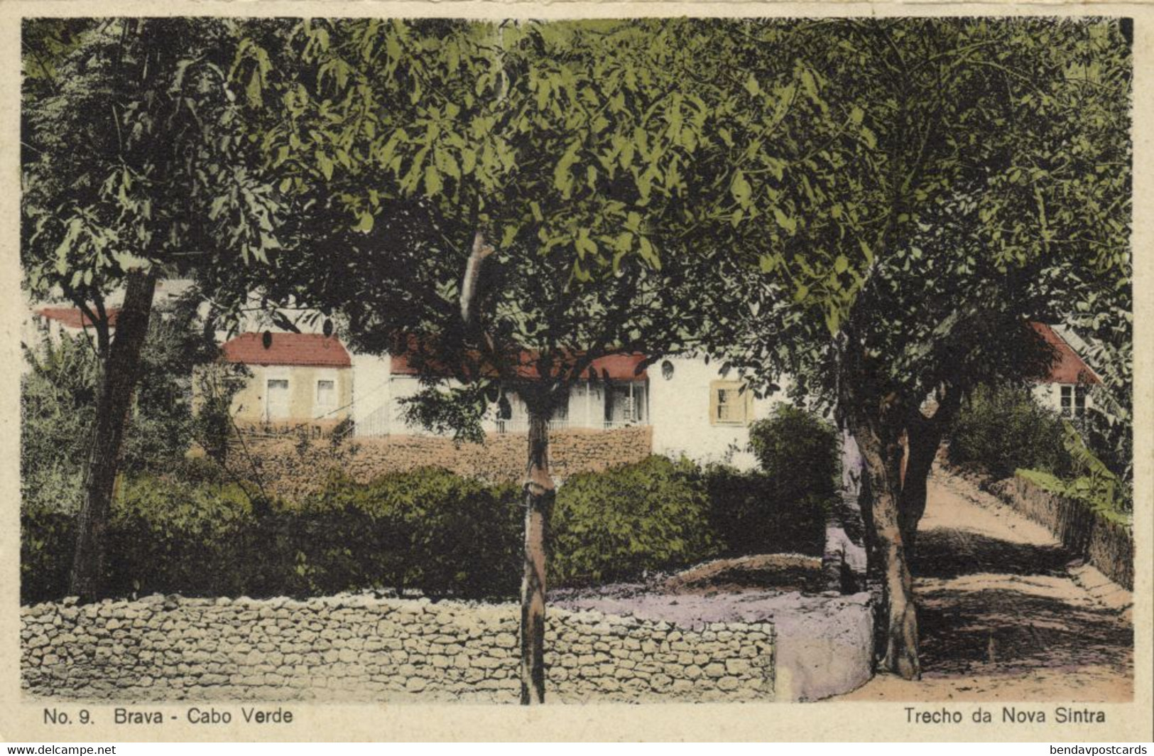 cape verde, BRAVA, Trecho da Nova Sintra (1930s) Postcard