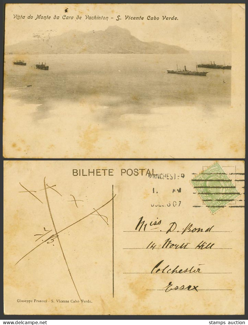 Cape Verde S. Vicente Cabo Verde do Monte da Cara de Vachinton 1907 Old Postcard