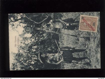 sào vicente costumes cap vert timbre stamp cabo verde surchargé republica