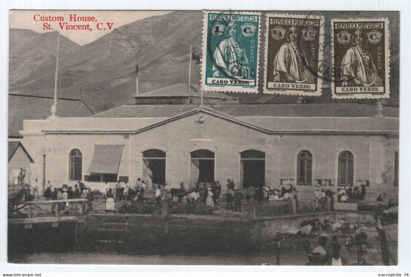 CAPO VERDE CUSTOM HOUSE ST VINCENT C.V. POST CARD