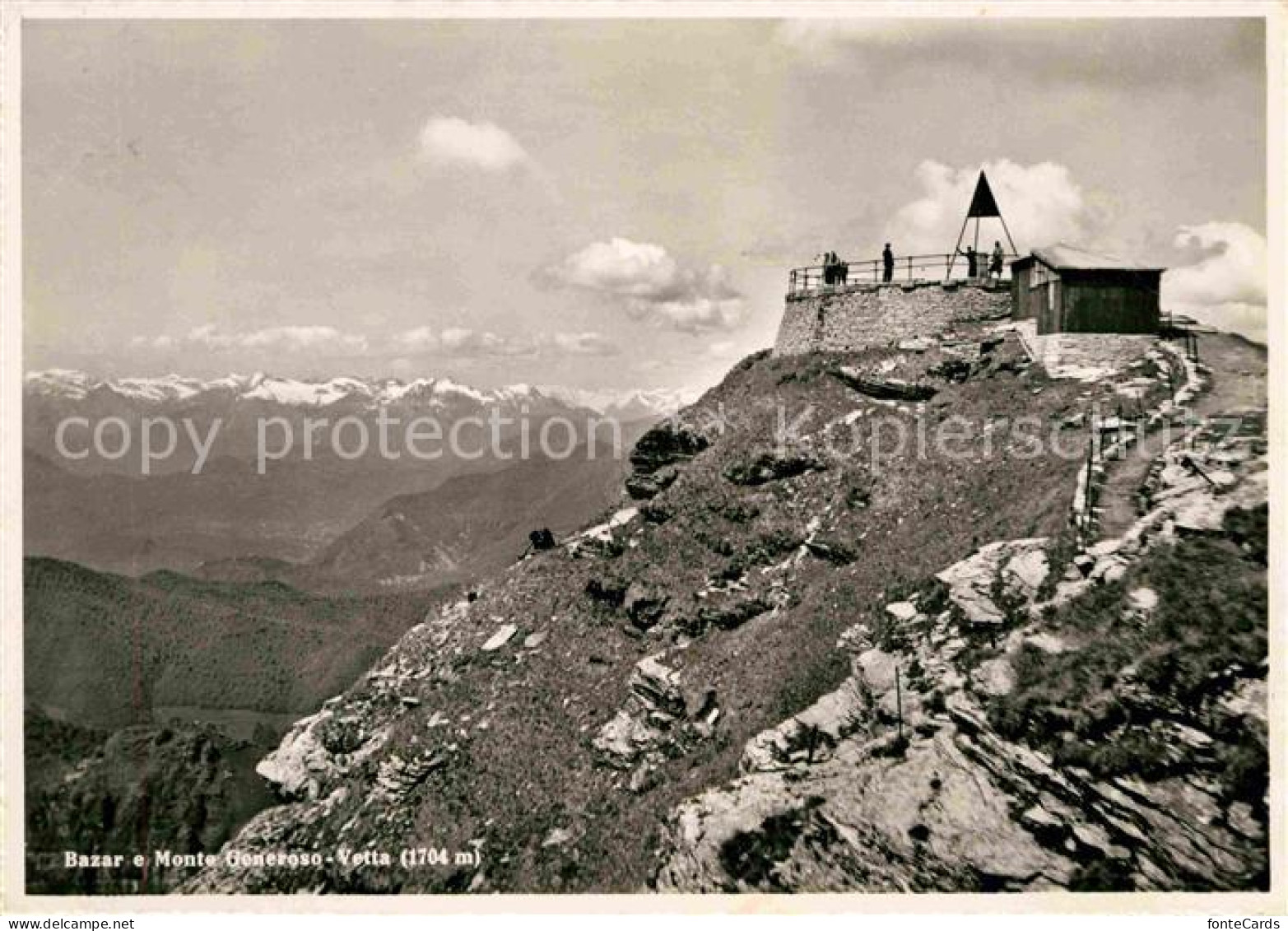 Capolago Bazar e Monte Generoso Vetta Fernsicht Alpenpanorama