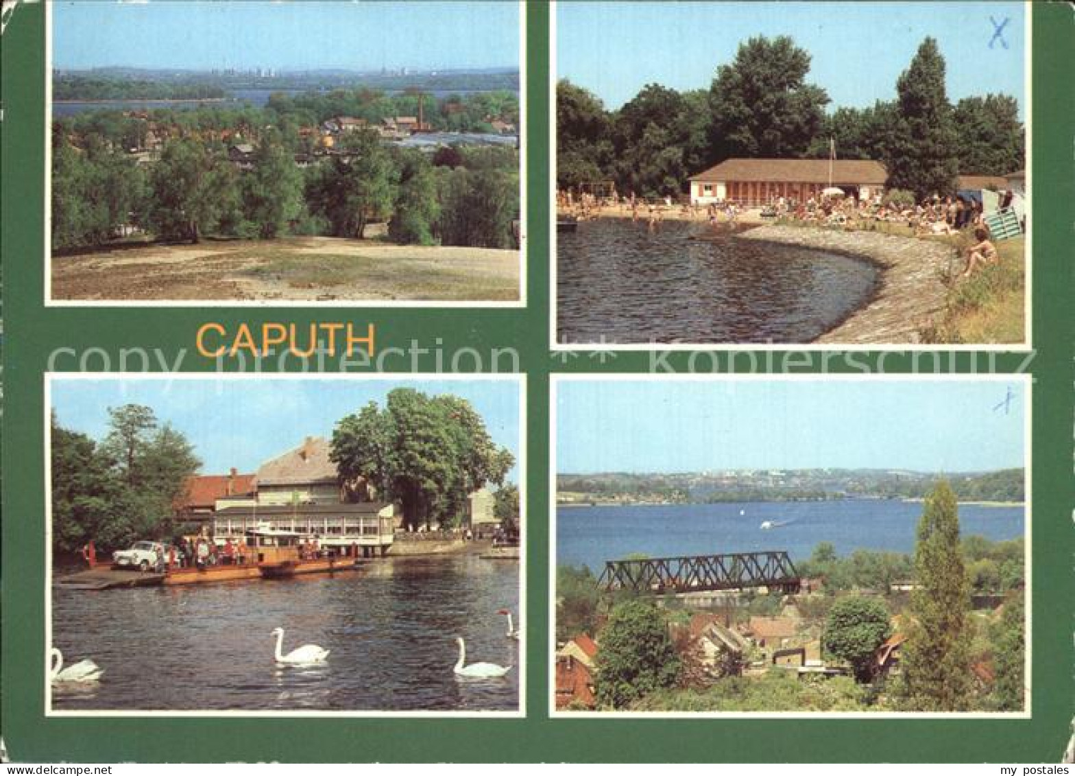 Caputh Blick vom Kraehenberg nach Potsdam Schwielowsee