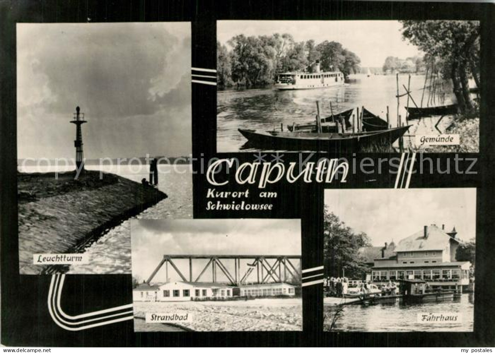 Caputh Leuchtturm am Schwielowsee Gemuende Strandbad Faehrhaus