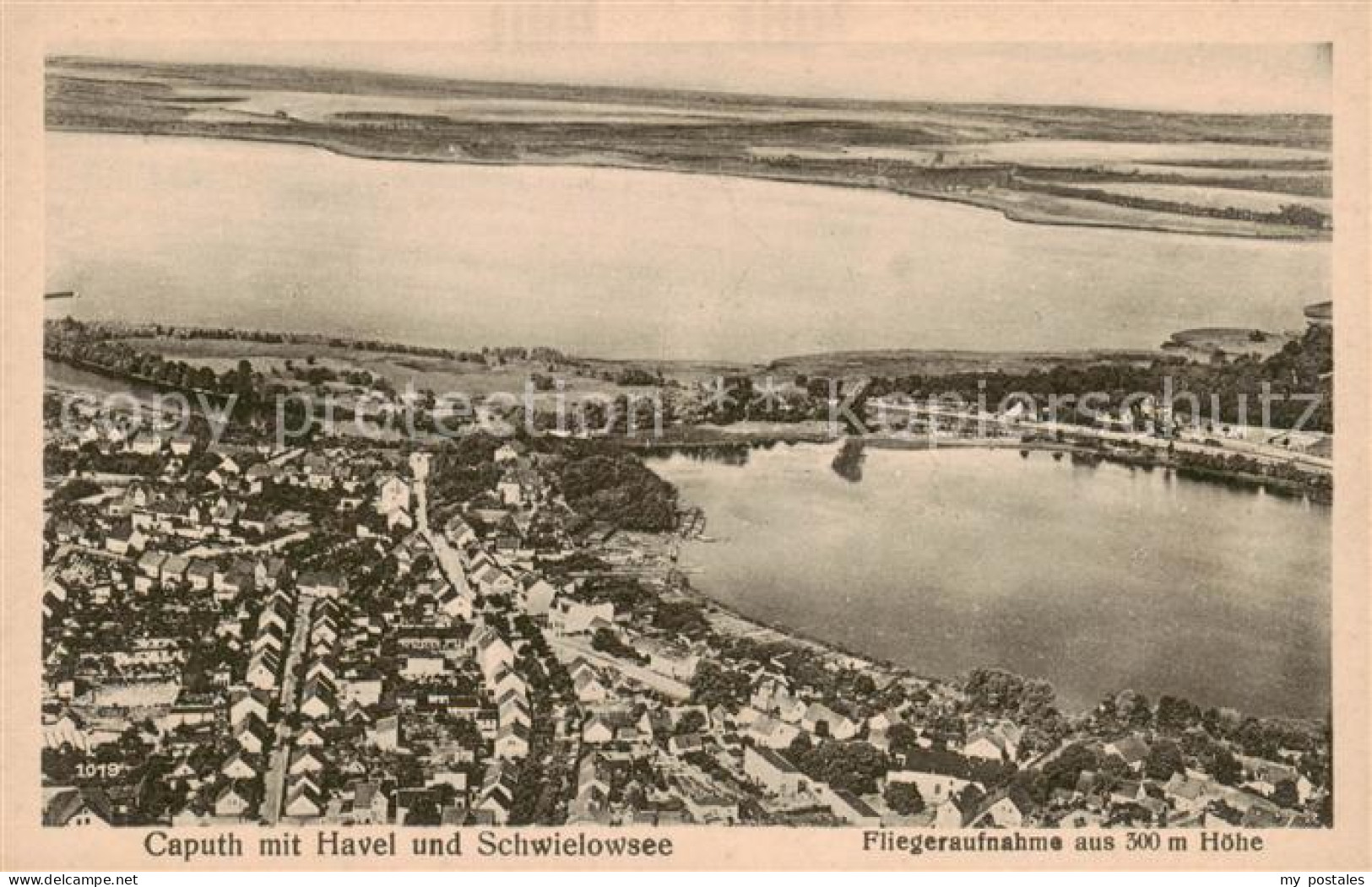 Caputh Schwielowsee Fliegeraufnahme mit Havel und Restaurant Schwielowsee