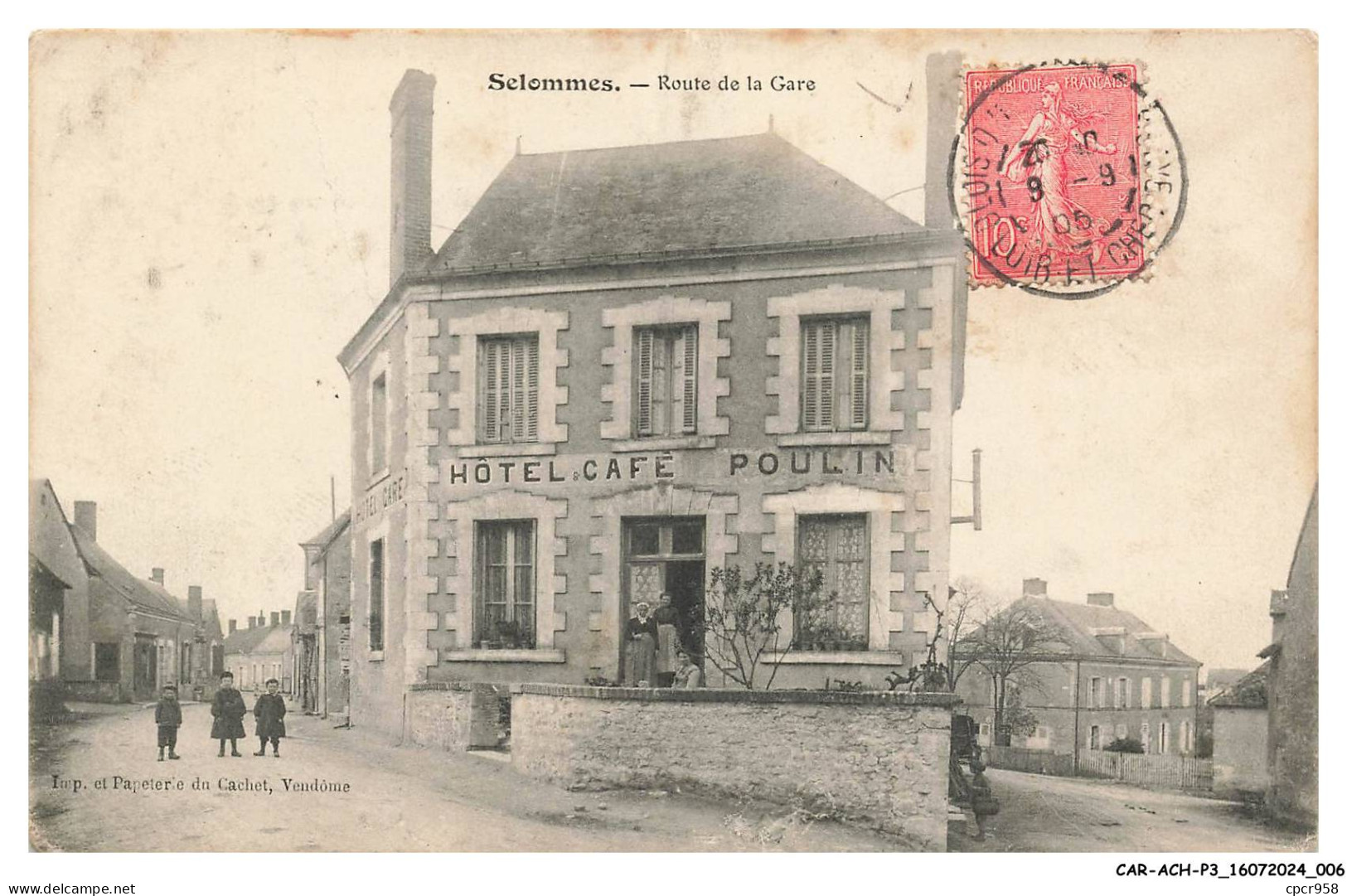CAR-ACHP3-0145-41 - SELOMMES - route de la gare