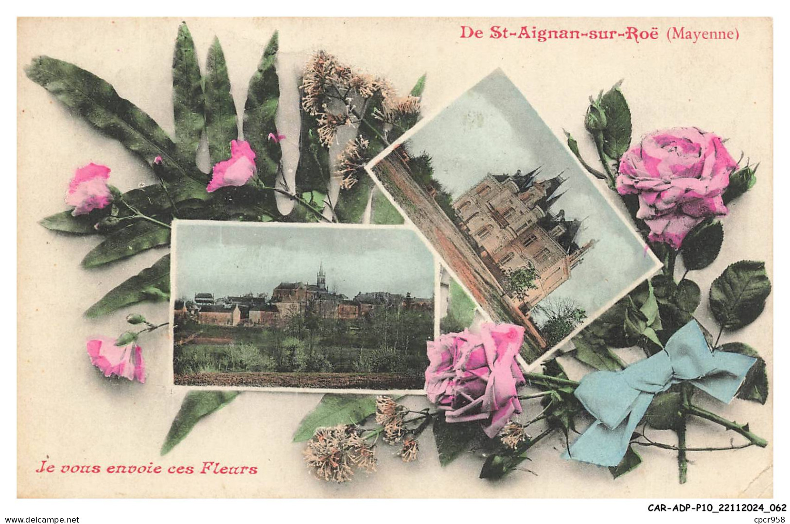 CAR-ADPP10-0631-53 - De SAINT-AIGNAN-SUR-ROE - Je vous envoie ces fleurs