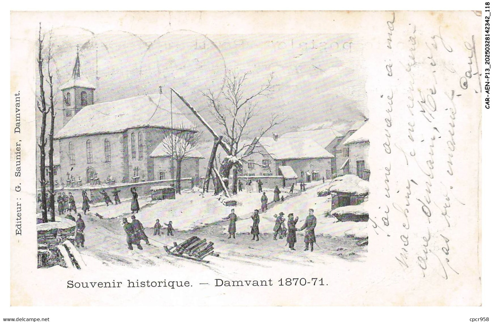 CAR-AENP13-0766-SUISSE - DAMVANT - Souvenir historique