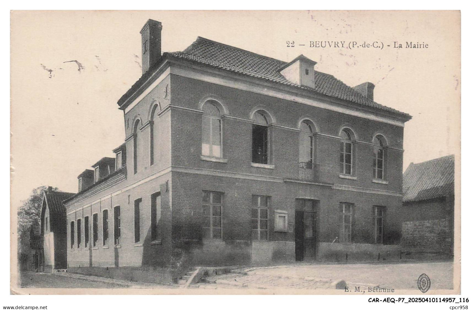 CAR-AEQP7-0369-62 - BEUVRY - La Mairie