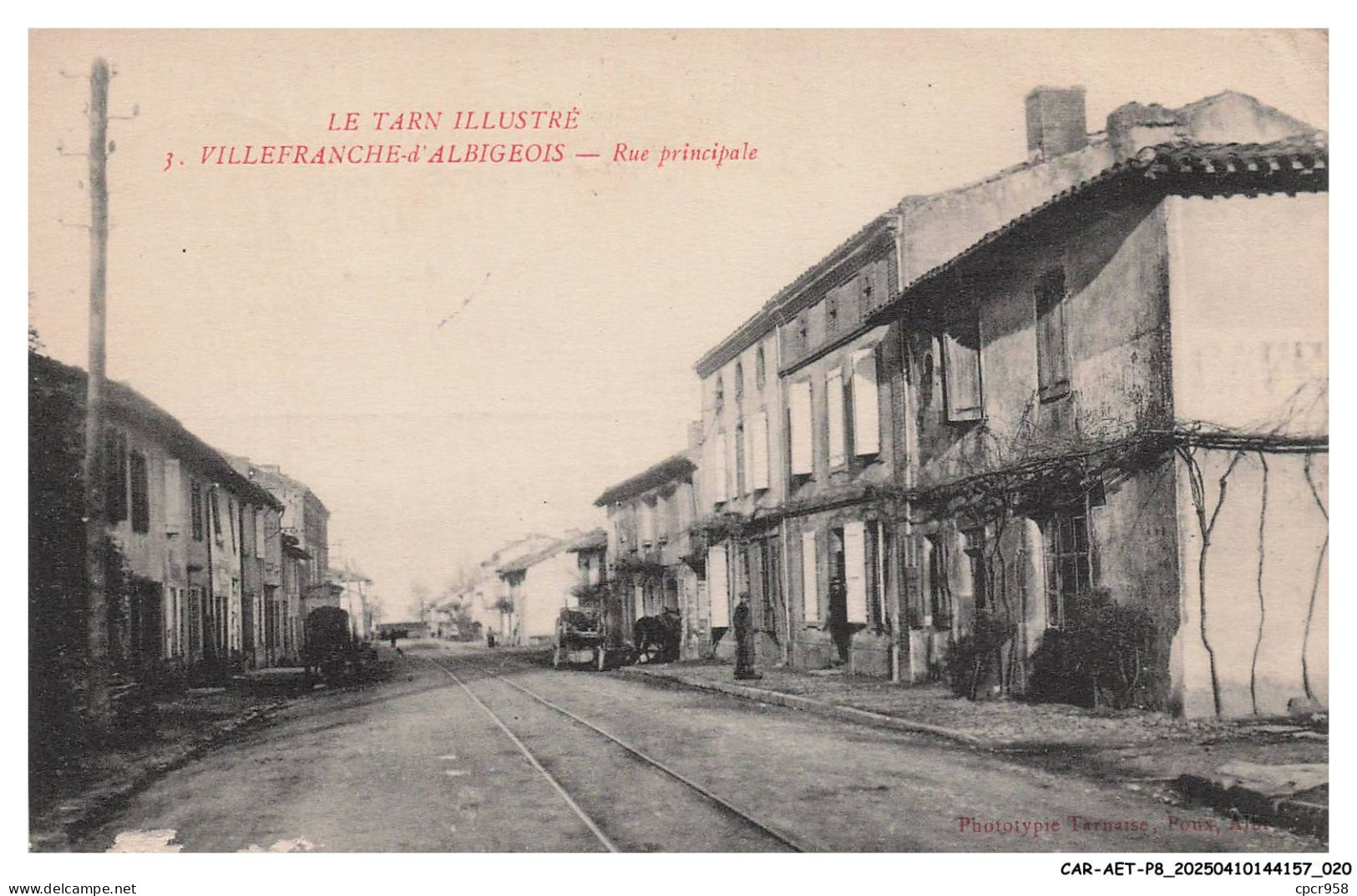 CAR-AETP8-0443-81 - VILLEFRANCHE-D'ALBIGEOIS - Rue principale
