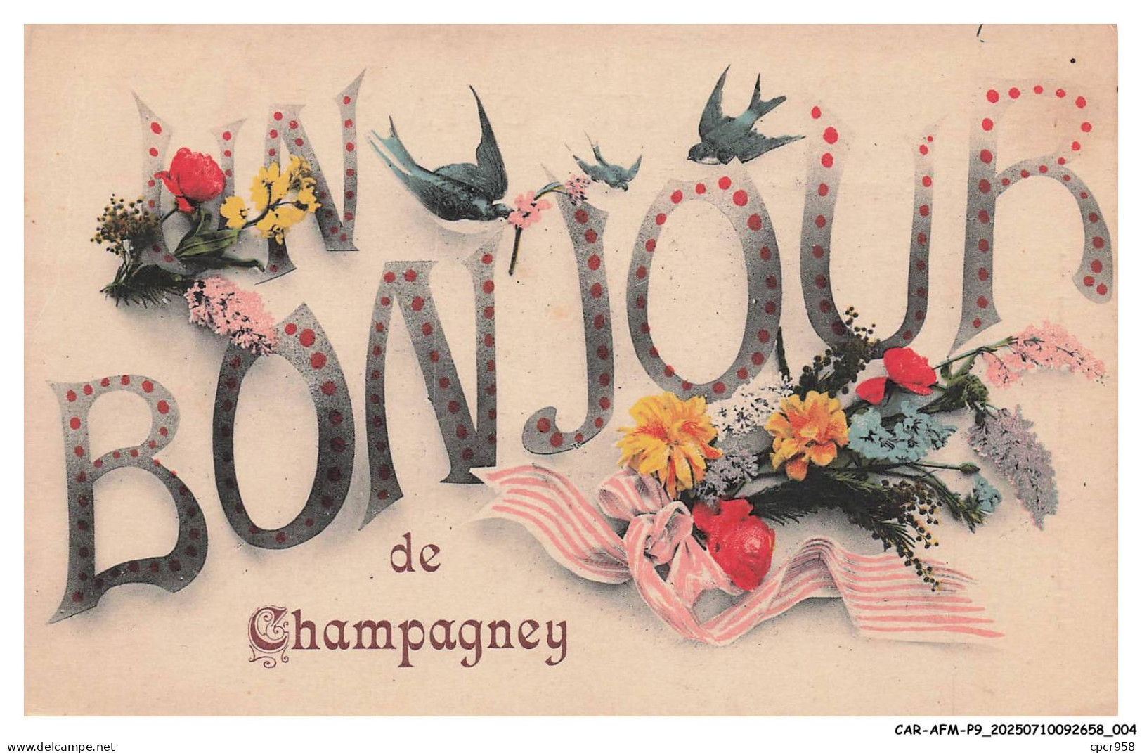 CAR-AFMP9-0356-70 - CHAMPAGNEY - Bonjour