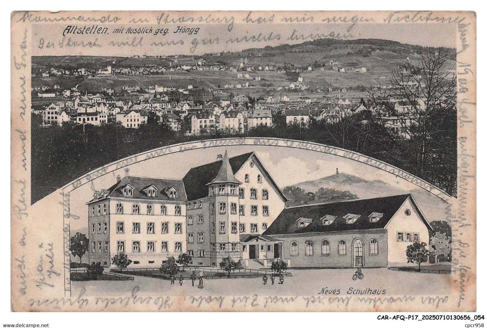 CAR-AFQP17-0908-ALLEMAGNE - ALTSTETTEN mit ausblick geg hongg - neues schulhaus