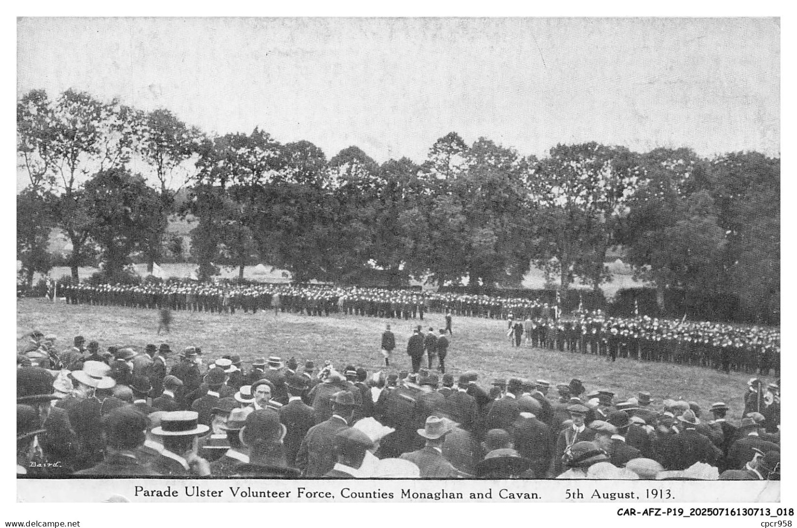 CAR-AFZP19-1067-IRLANDE - Parade ulster volunteer force - Counties monaghan and cavan - 5th august 1913