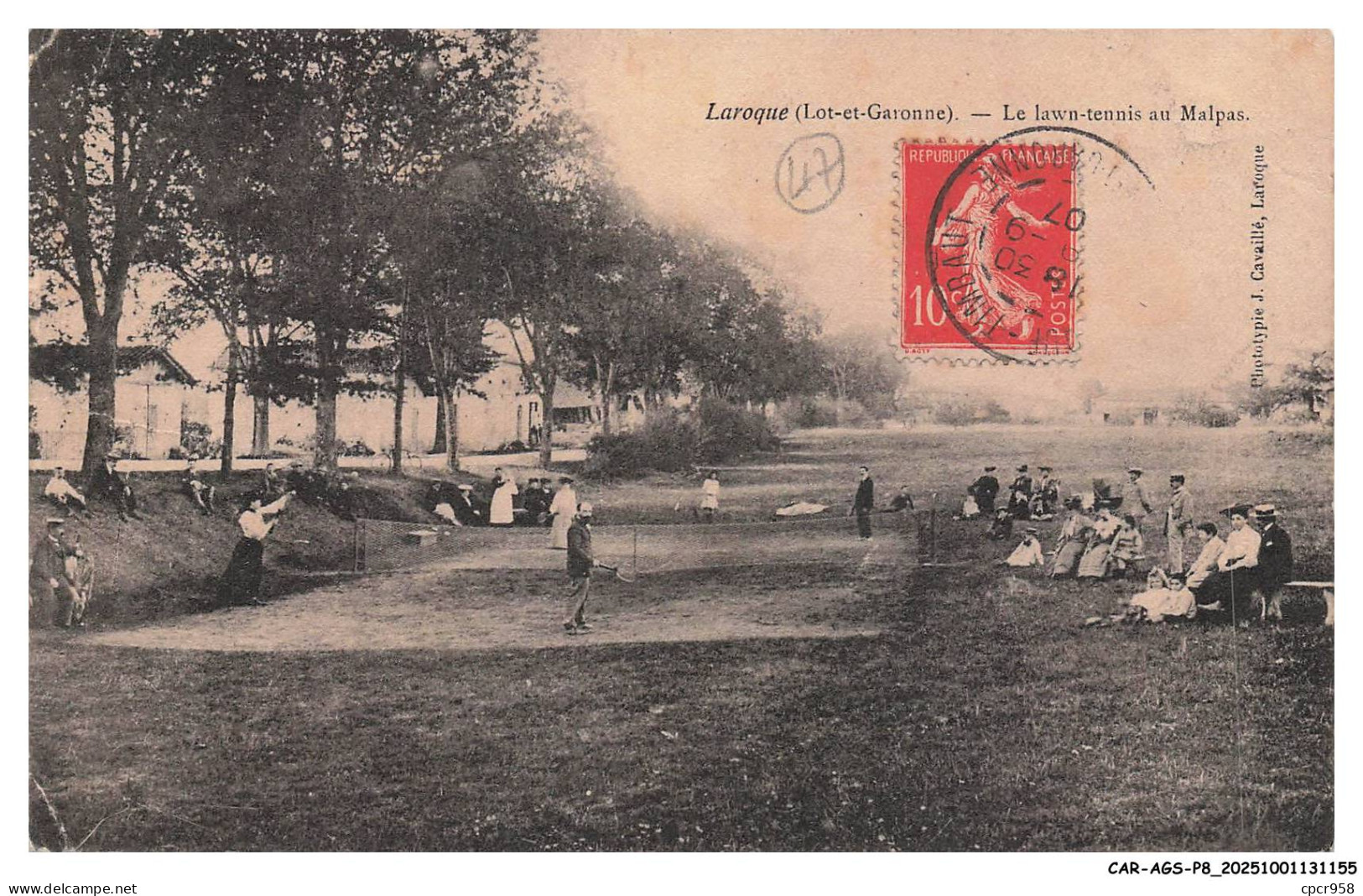 CAR-AGSP8-0446-47 - LAROQUE - Le lawn-tennis au malpas