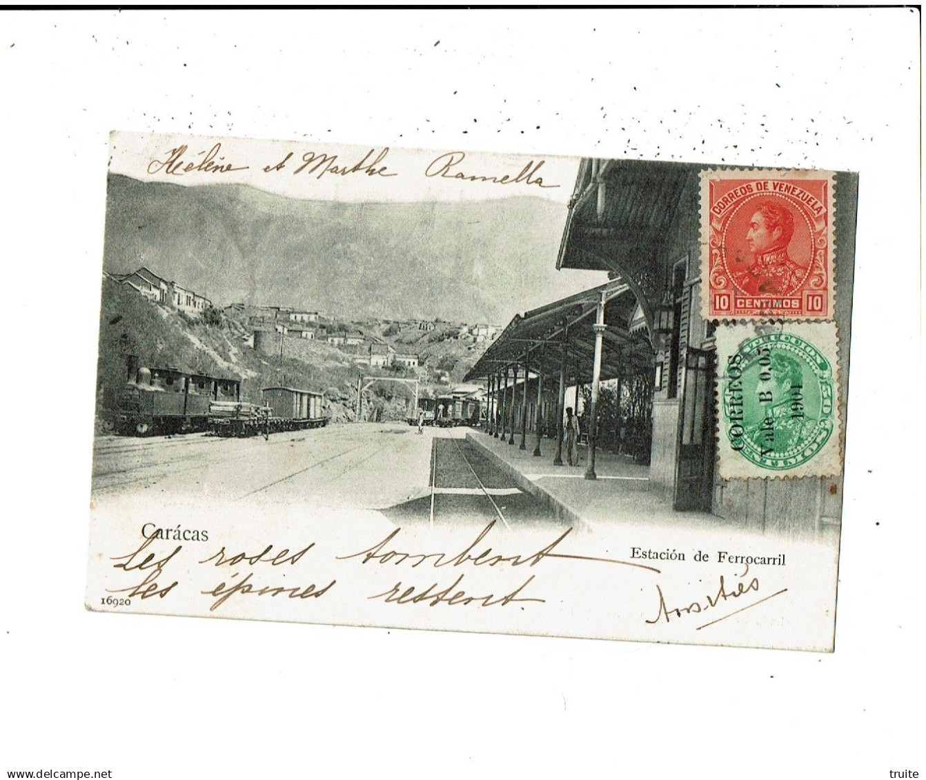 CARACAS ESTACION DE FERROCARRIL   ( CARTE PRECURSEUR )