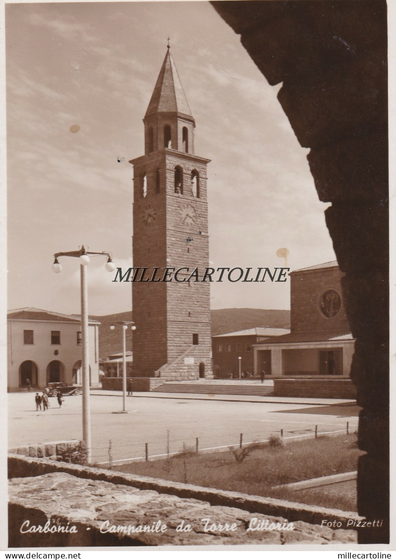 CARBONIA:  Campanile da Torre Littoria    1940