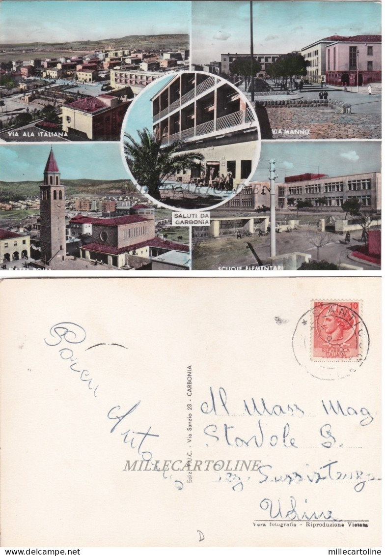 CARBONIA:  Saluti da    1955