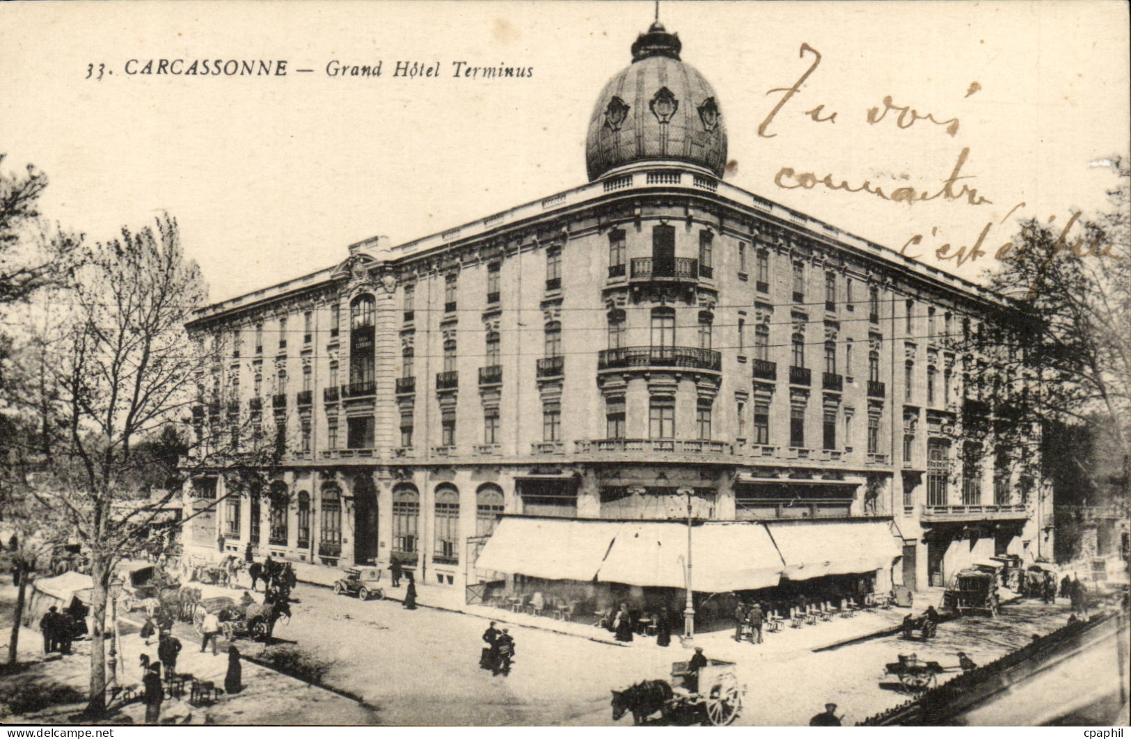 Carcassonne CPA Grand hotel terminus