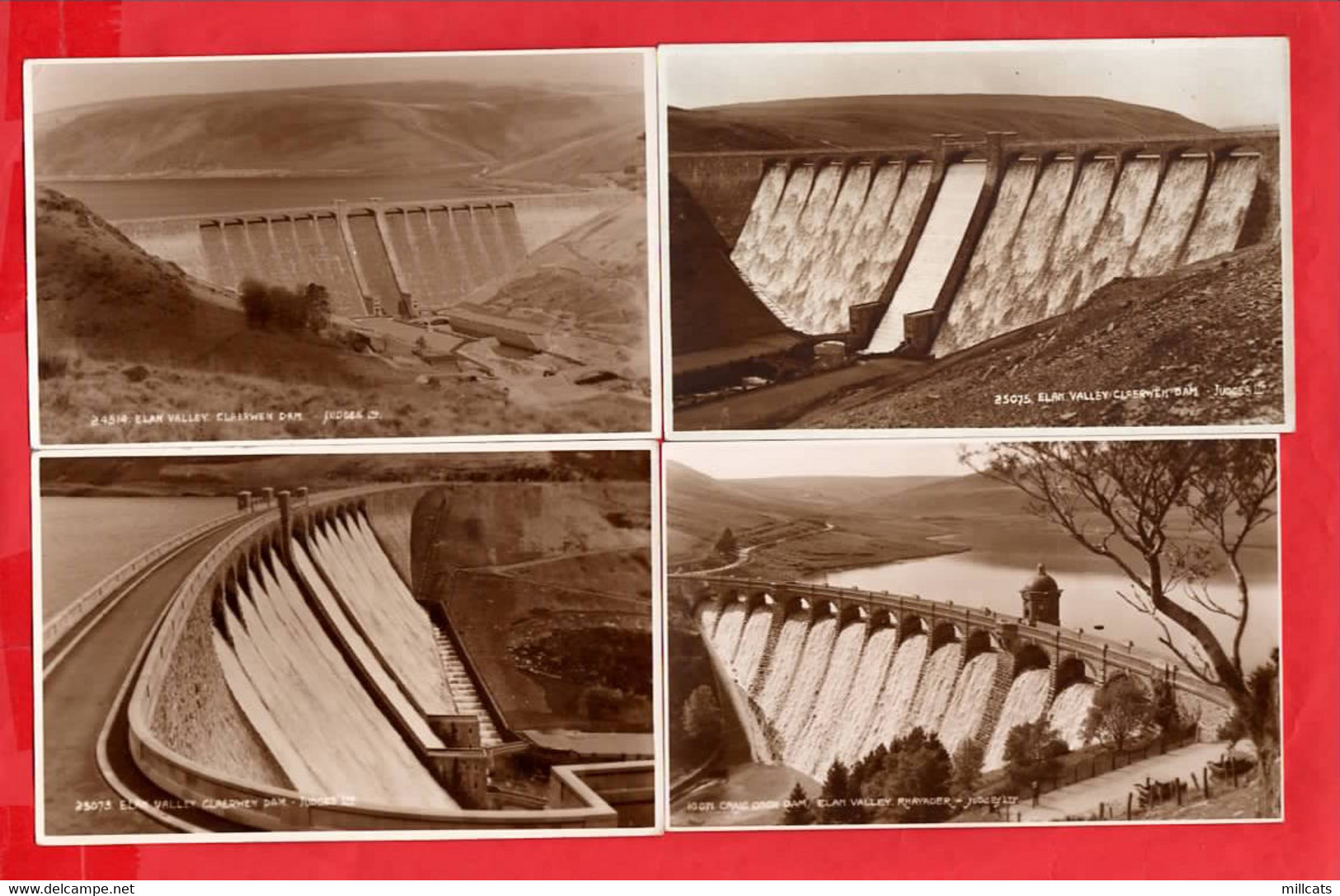 CAREG DDU    ELAN VALLEY DAM     8 JUDGES CARDS