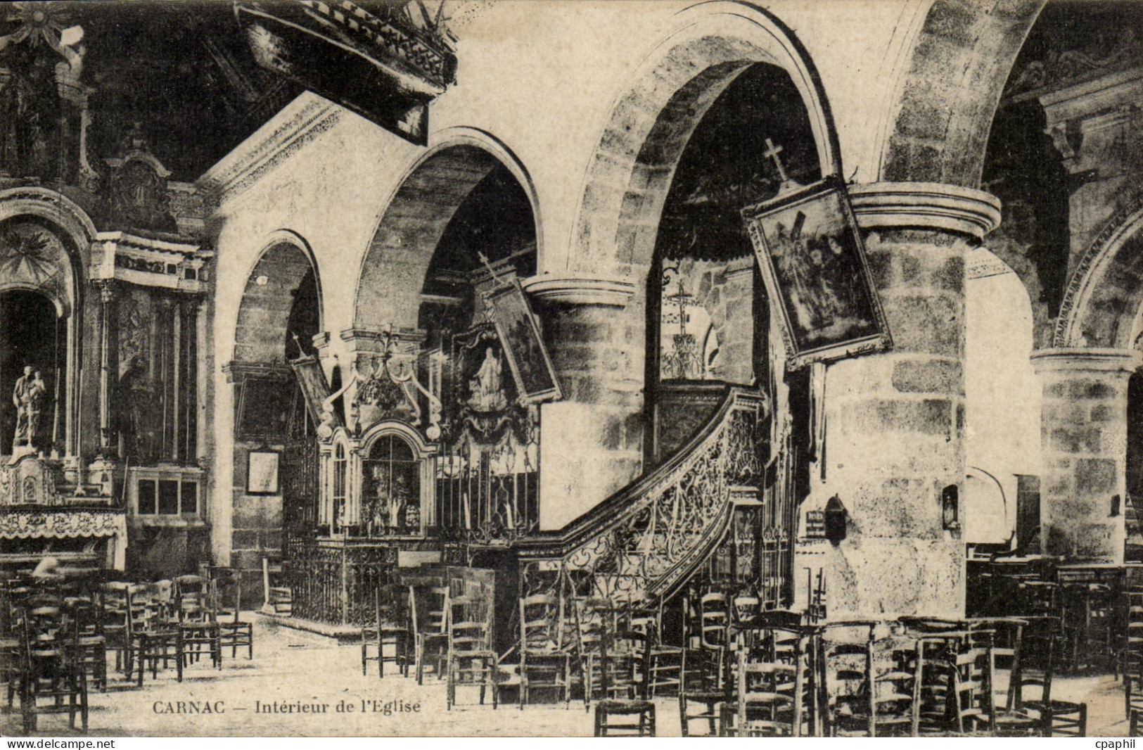 Carnac CPA Interieur de l'eglise
