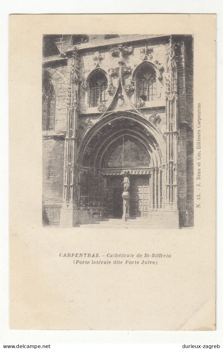 Carpentras - Cathedrale de St-Sifferin old postcard not posted 230701