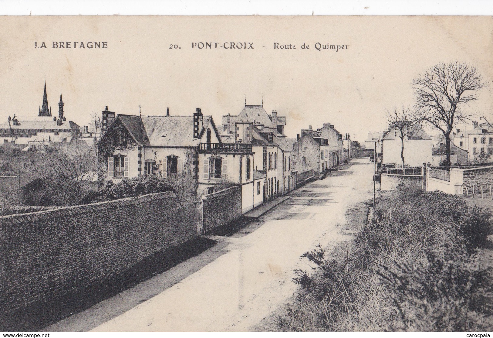 carte 1915 PONT CROIX / ROUTE DE QUIMPER