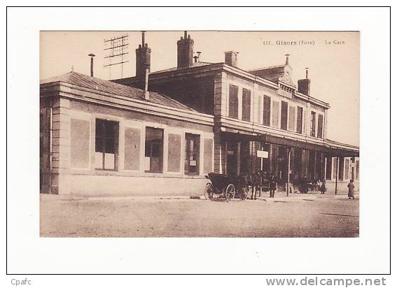 carte 1920 GISORS LA GARE