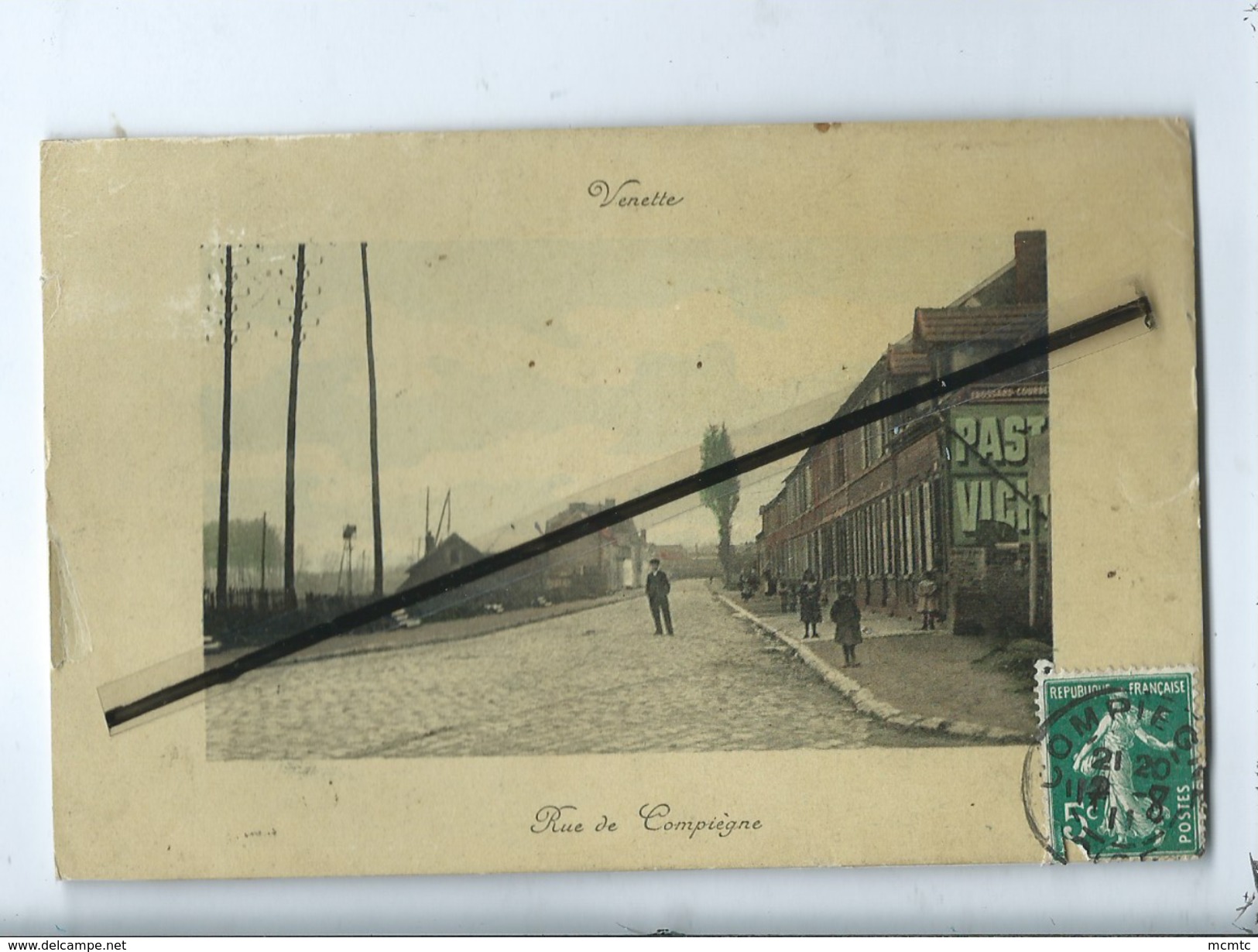 Carte  abîmée - Venette -  Rue de Compiègne