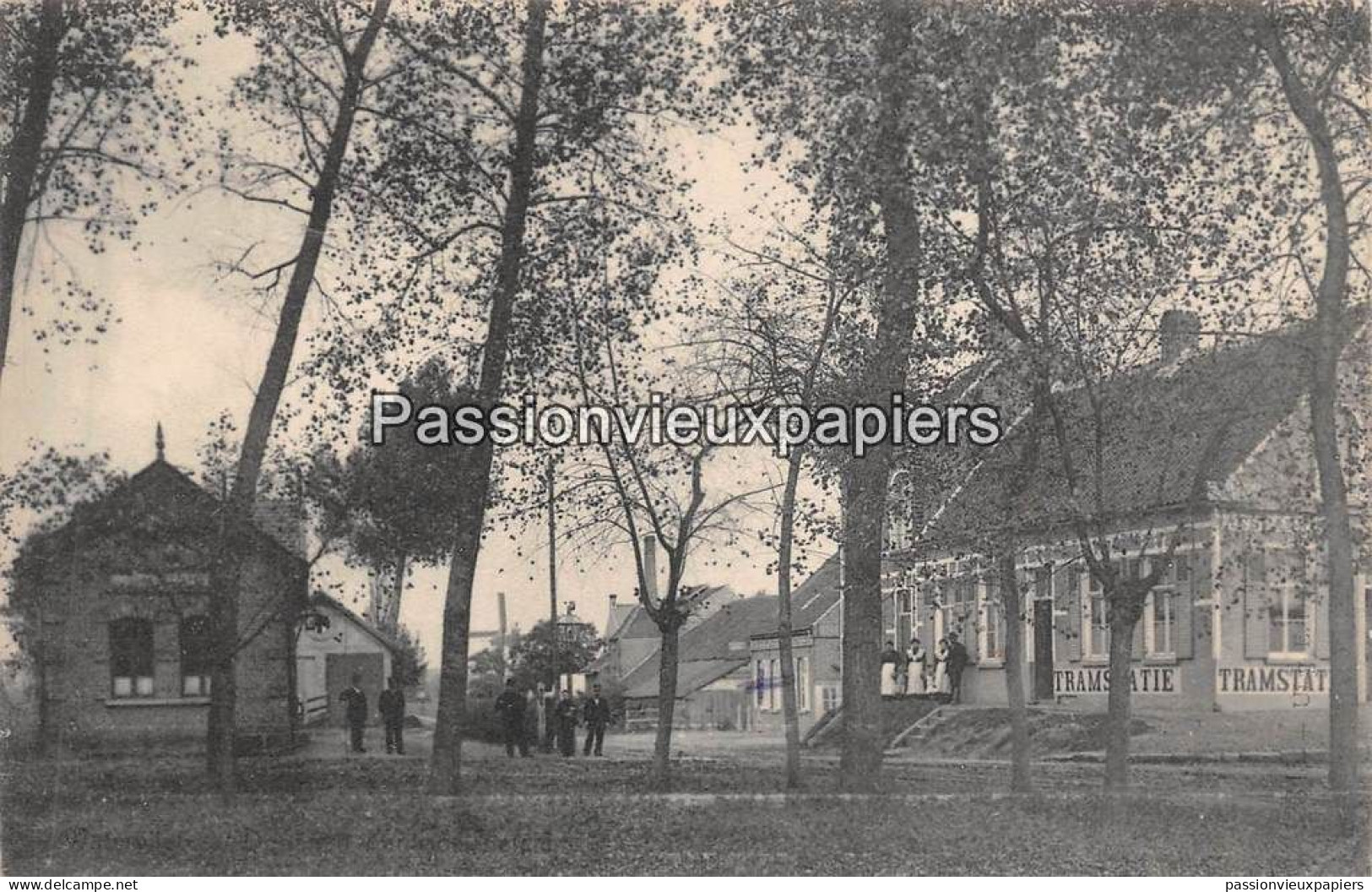 CARTE ALLEMANDE ? WATERVLIET 1917 TRAMSTATIE  (FELDPOST)
